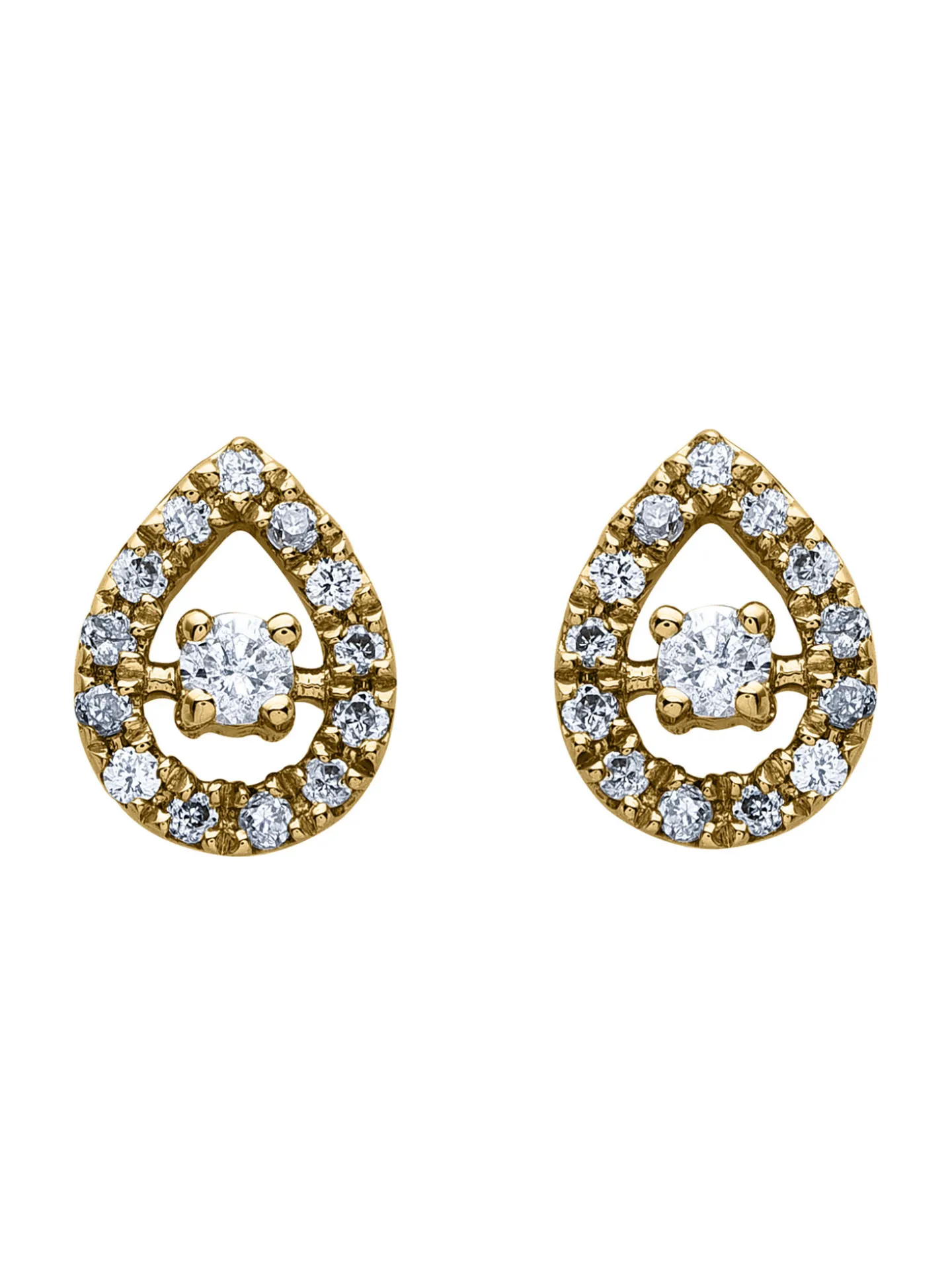Boucles d'oreilles Brillaxis gouttes empierrées