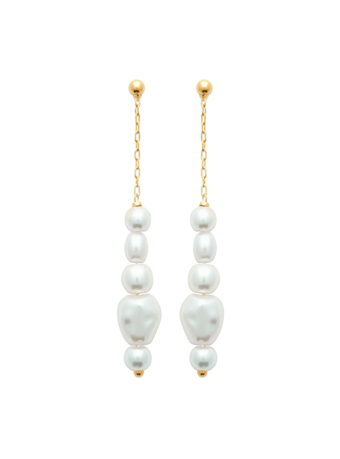 Boucles d'oreilles Brillaxis plaqué or_x005f_x000D_perles synthétiques