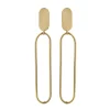 Boucles d'oreilles Brillaxis anneaux ovales or