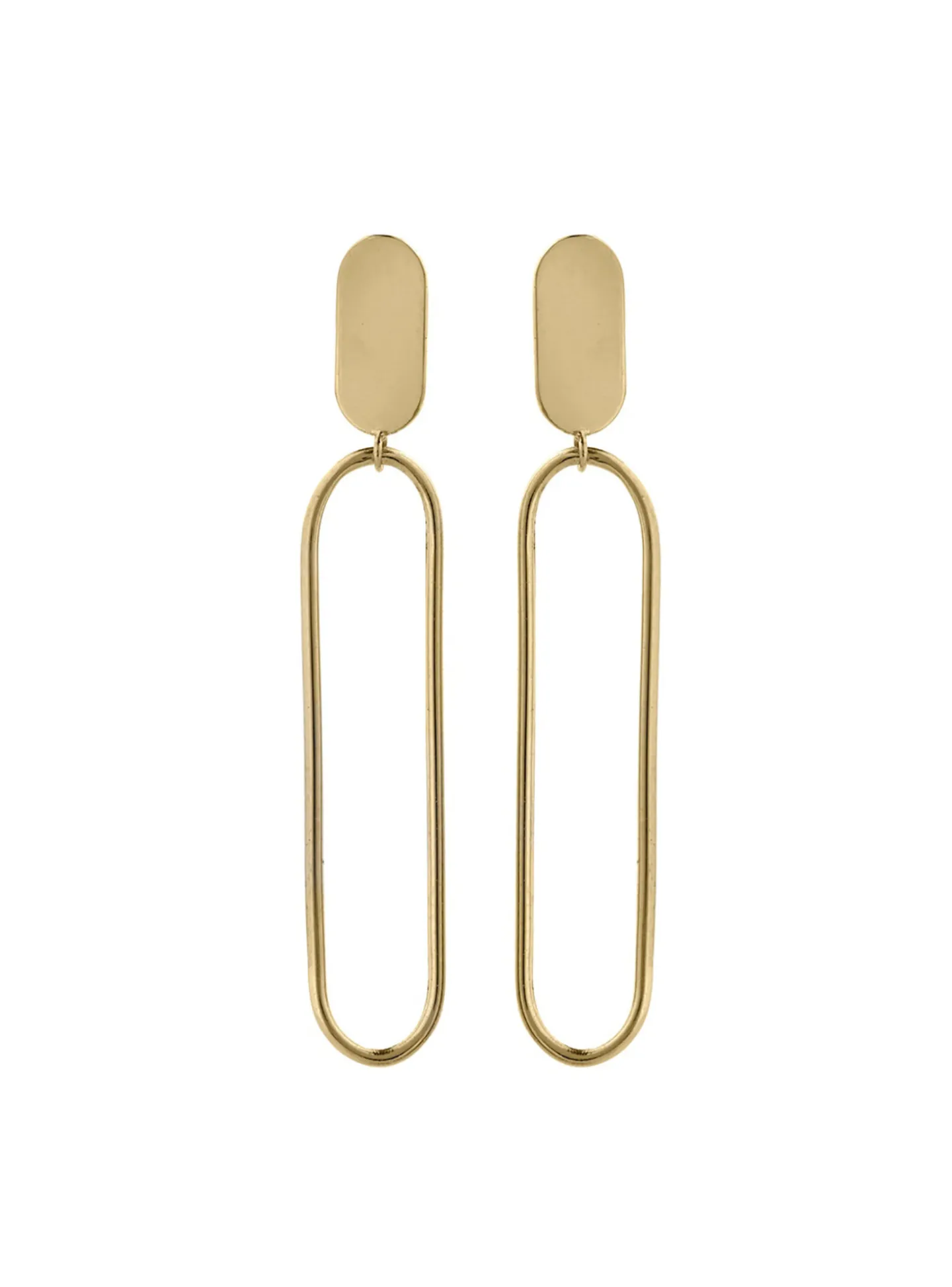 Boucles d'oreilles Brillaxis anneaux ovales or