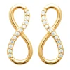 Boucles d'oreilles Brillaxis plaqué or infini