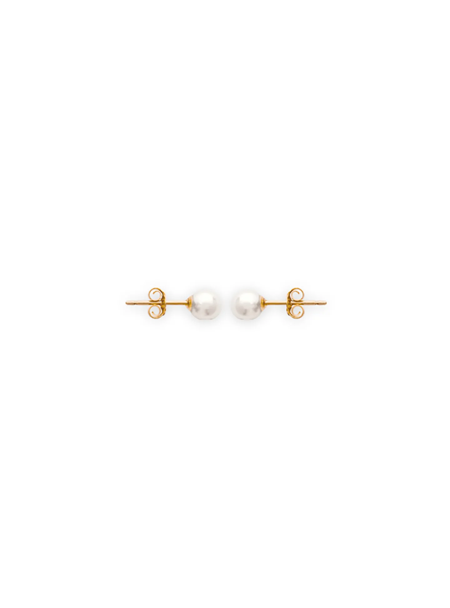 Boucles d'oreilles Brillaxis perles blanches 5mm