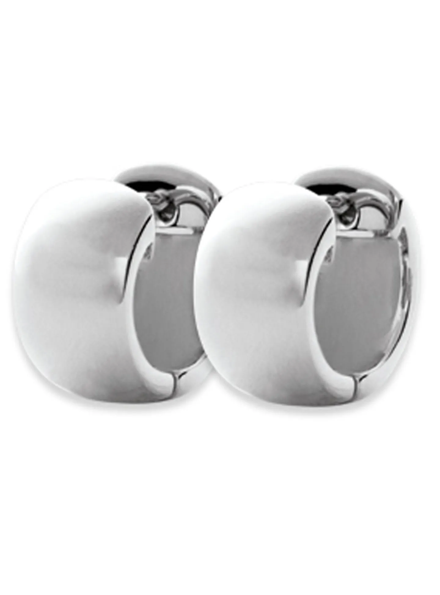 Boucles d'oreilles Brillaxis créoles larges argent