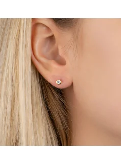Boucles d'oreilles Brillaxis puces plaqué or 3mm