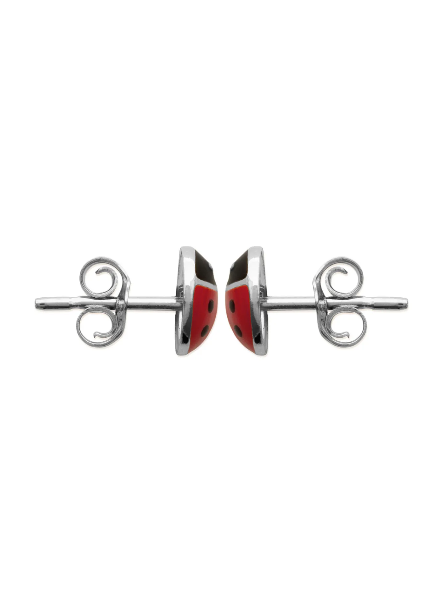 Boucles d'oreilles Brillaxis coccinelle argent