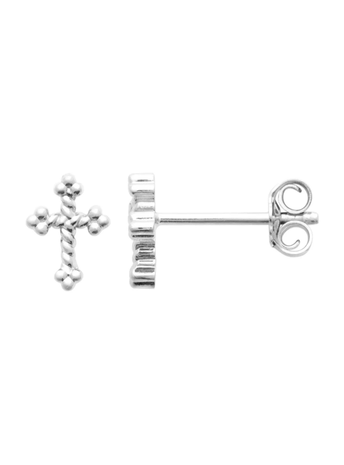 Boucles d'oreilles Brillaxis argent croix