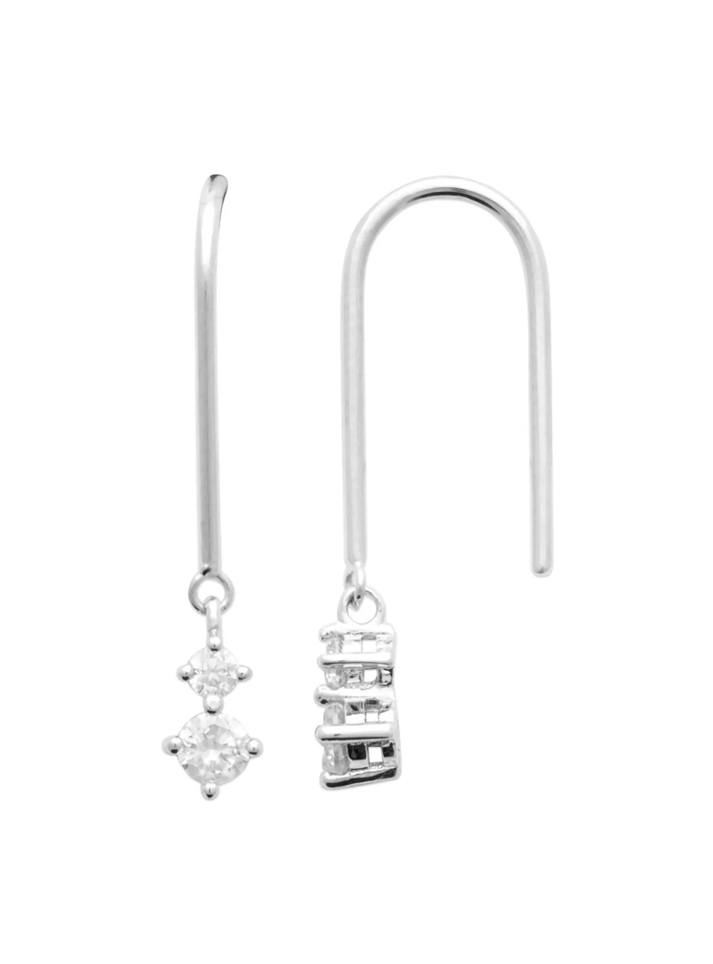 Boucles d'oreilles Brillaxis argent rhodié_x005f_x000D_oxydes de zirconium