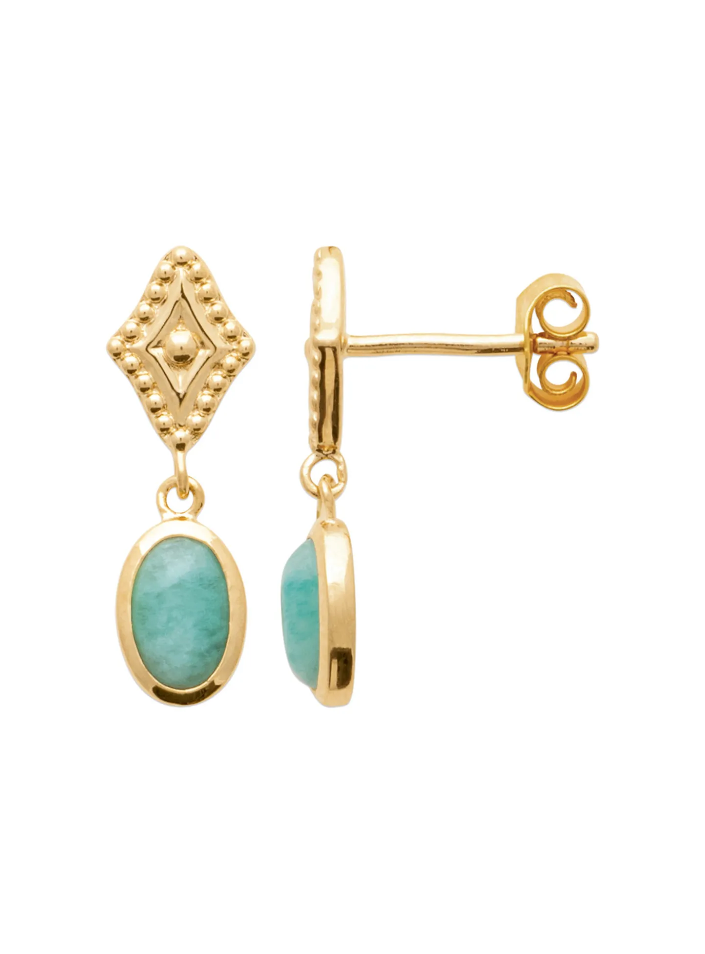 Boucles d'oreilles Brillaxis amazonite