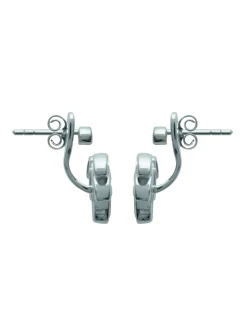 Boucles d'oreilles Brillaxis feuillage empierré