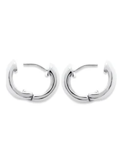Boucles d'oreilles Brillaxis créoles larges argent
