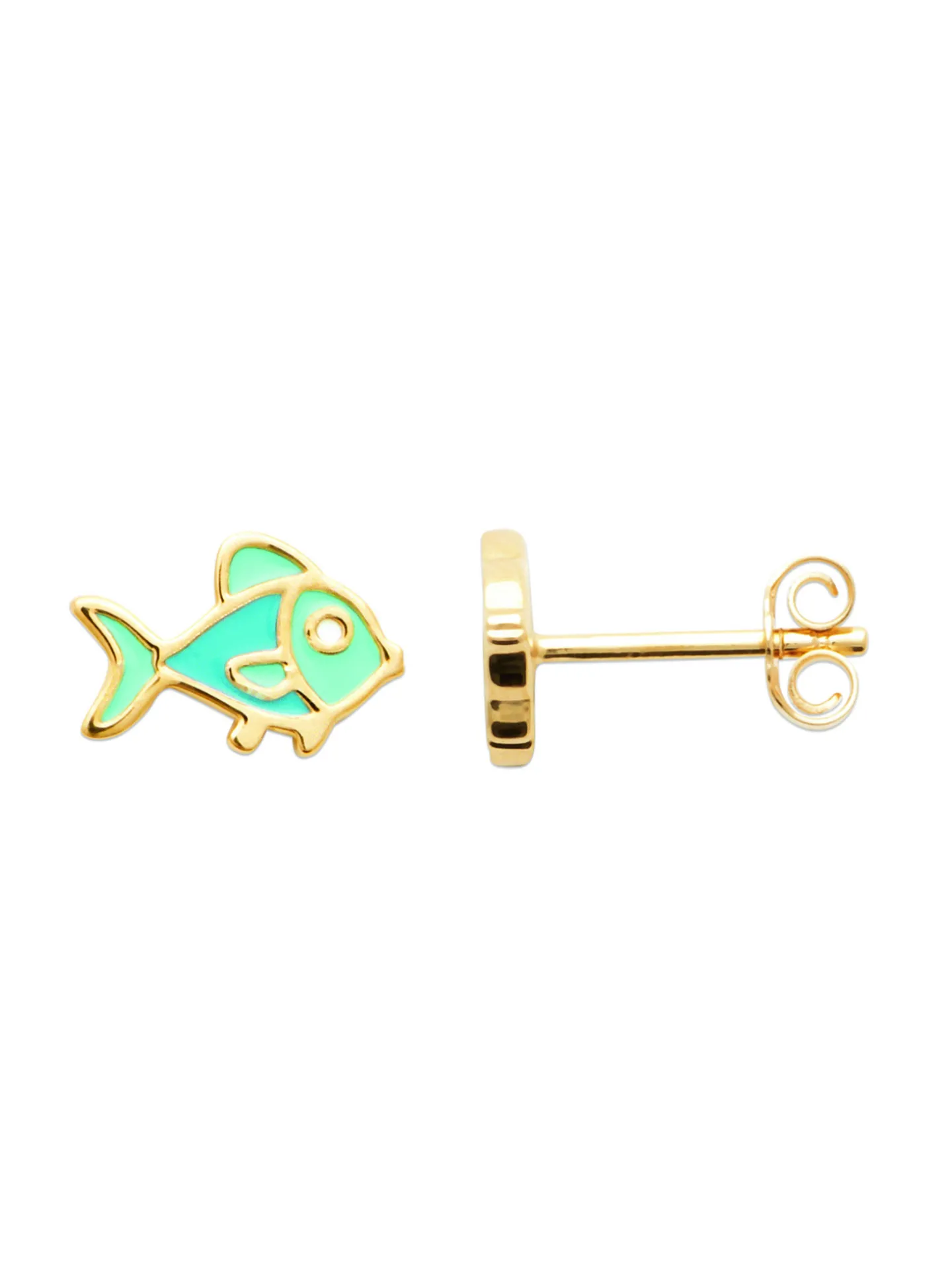 Boucles d'oreilles Brillaxis poissons bleus