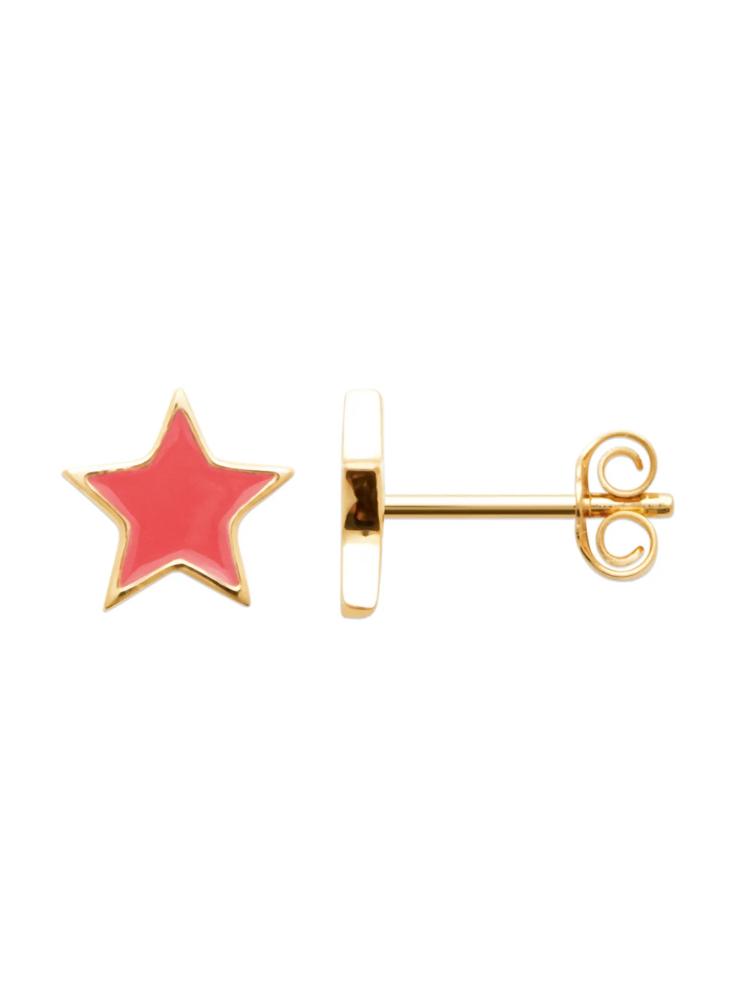 Boucles d'oreilles Brillaxis étoiles roses