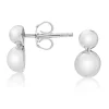 Boucles d'oreilles Brilllaxis boules argent 4 et 6mm