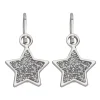 Boucles d'oreilles brisures étoile pailletée or