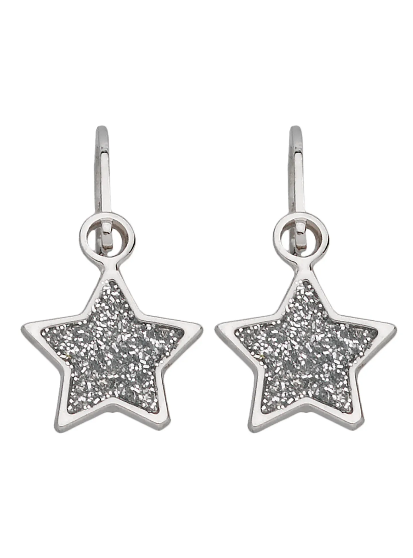 Boucles d'oreilles brisures étoile pailletée or