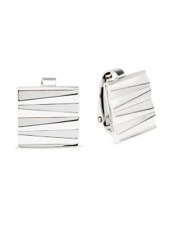 Boucles d'oreilles Clips Coeur de Lion Square WaveSilver