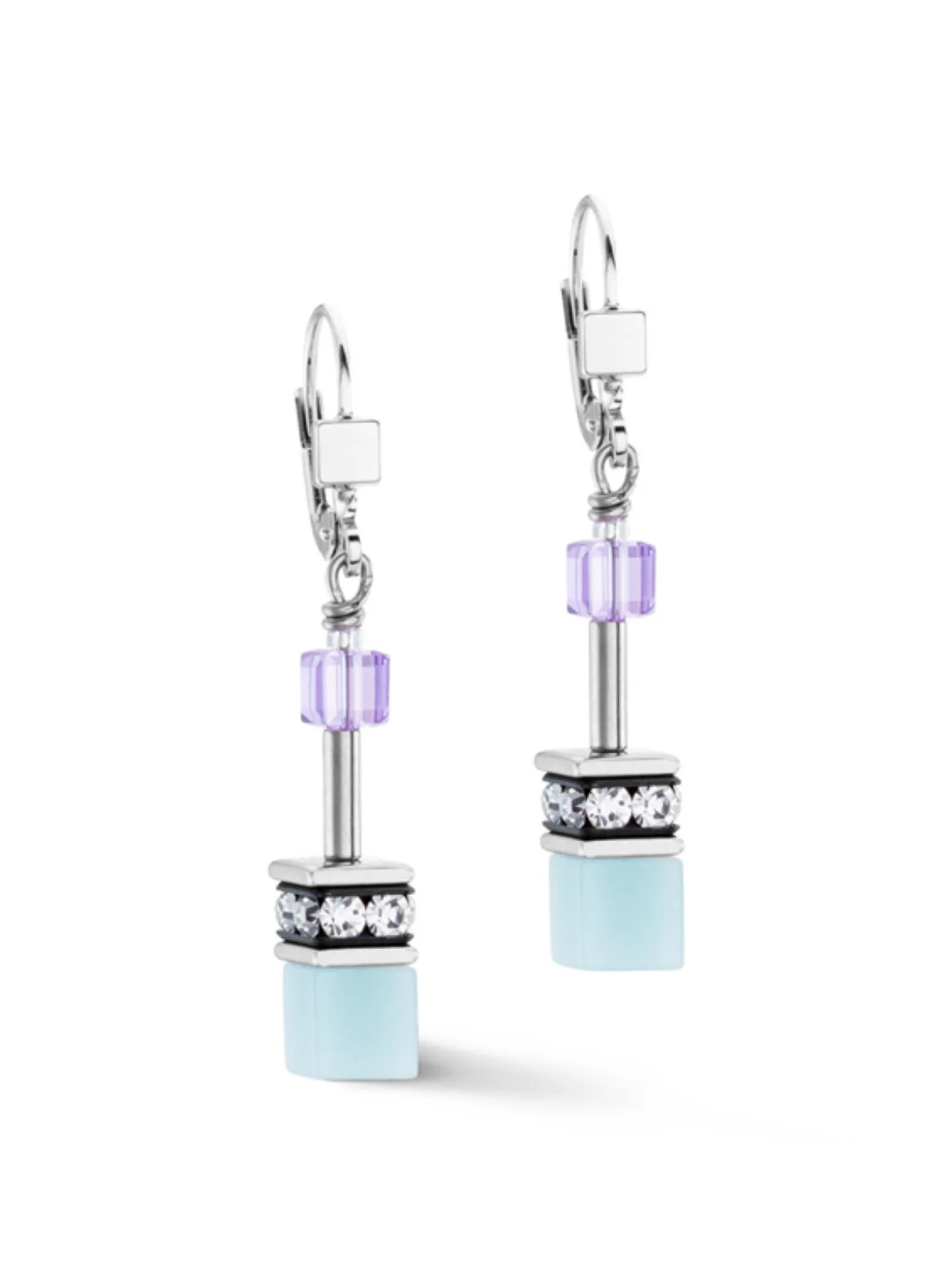 Boucles d'oreilles Coeur de Lion Geocube Iconic_x005f_x000D_aqua/lilas