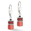 Boucles d'oreilles Coeur De Lion GéoCube rouge
