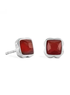 Boucles d'oreilles Coeur de Lion Birthstone_x005f_x000D_Janvier Agate rouge