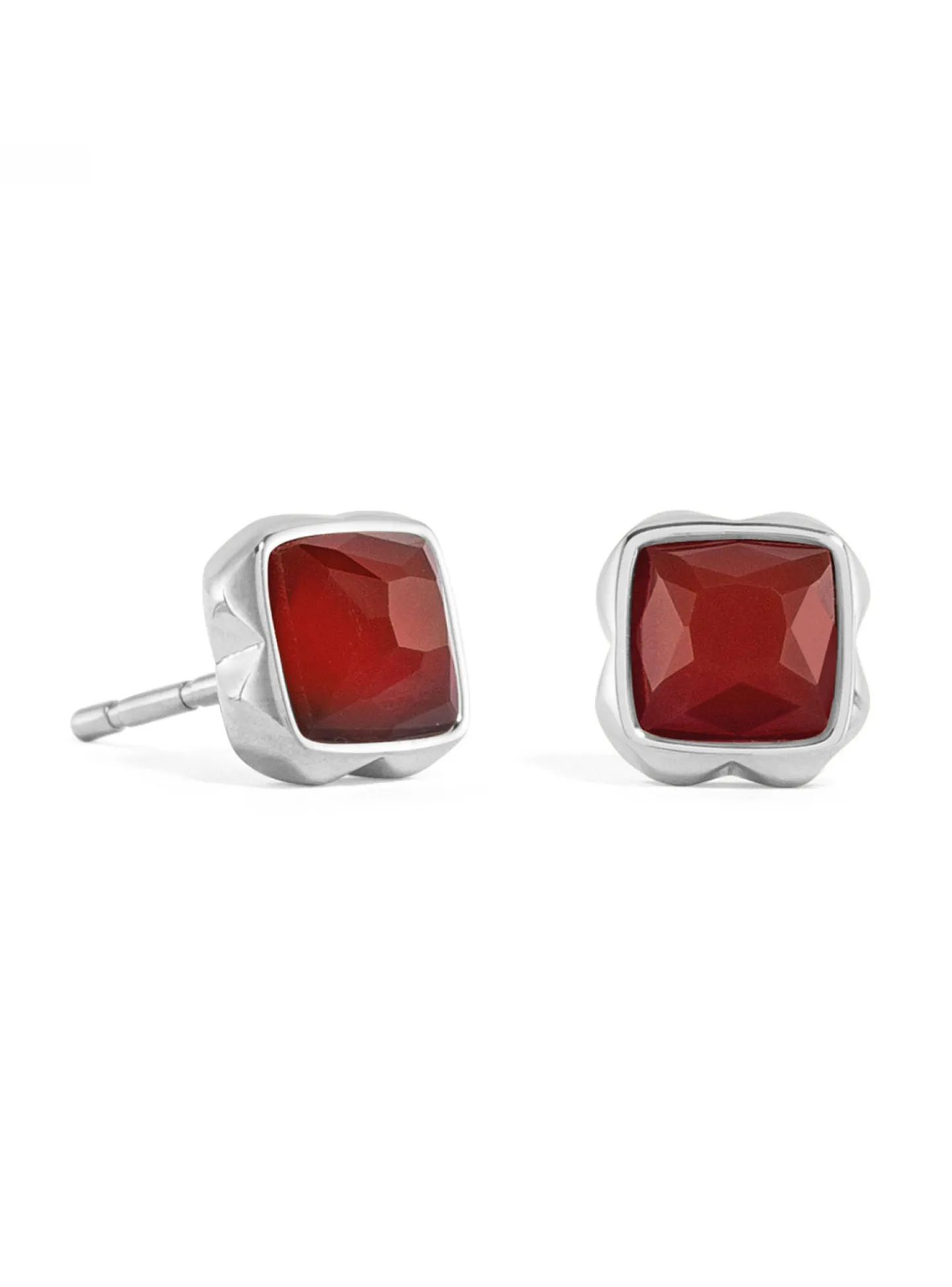 Boucles d'oreilles Coeur de Lion Birthstone_x005f_x000D_Janvier Agate rouge