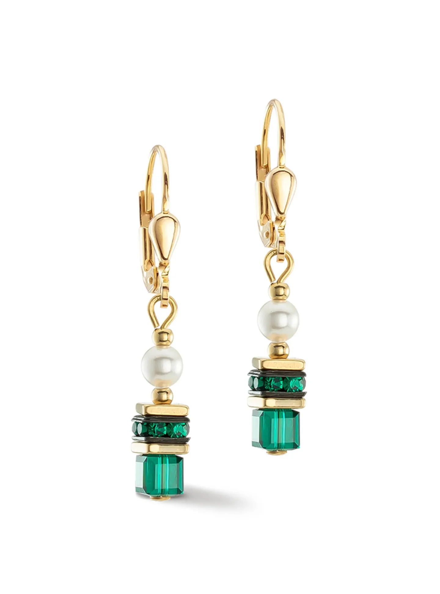 Boucles d'oreilles Coeur de Lion Festive Green
