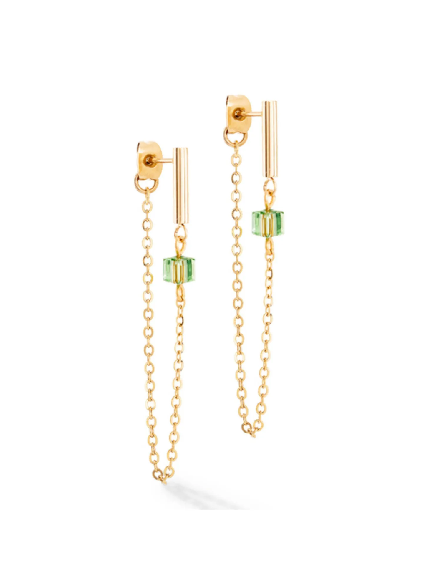 Boucles d'oreilles Coeur de Lion Mini Cubes et Chain
