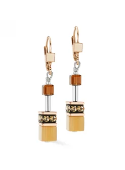 Boucles d'oreilles Coeur de Lion GeoCUBEMocha Mousse