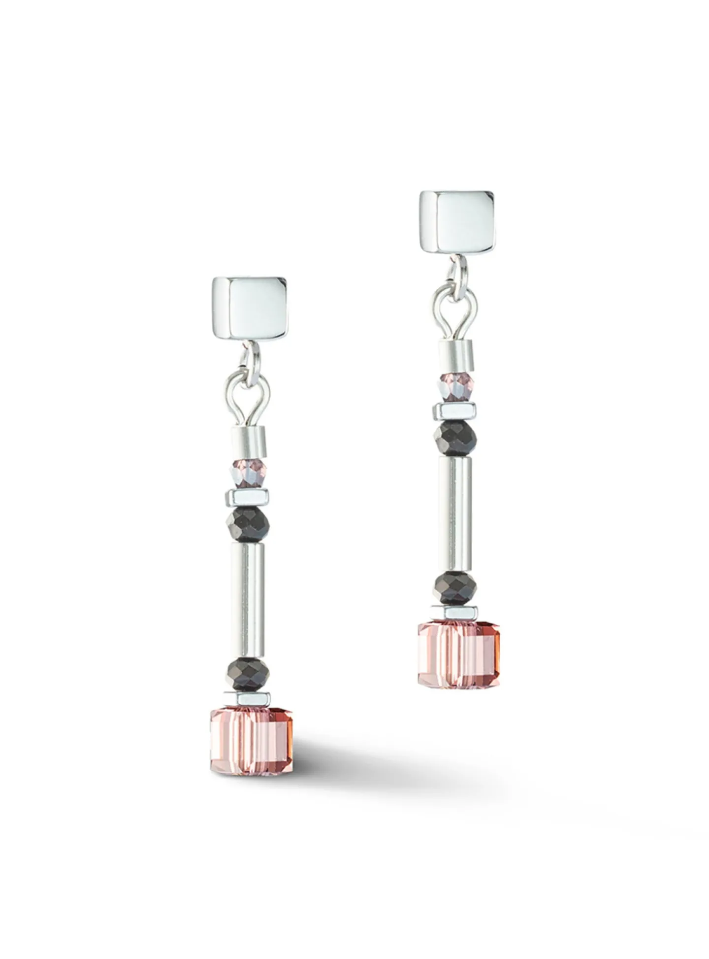 Boucles d'oreilles Coeur de Lion Cube Story_x005f_x000D_Minimalistic Sparkling Multicolour Art Nouveau