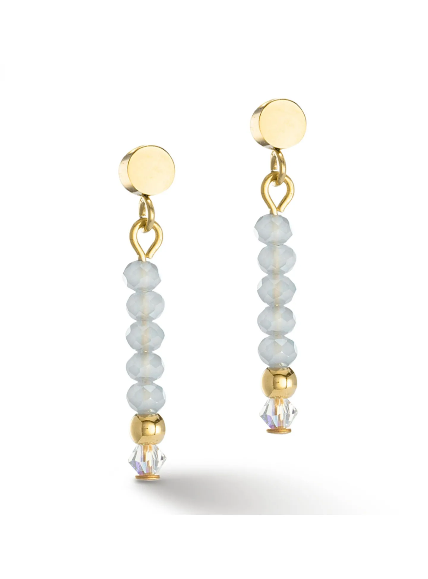 Boucles d'oreilles Coeur de lion Little_x005f_x000D_Twinkle doré-bleu glacé