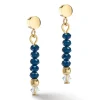 Boucles d'oreilles Coeur de lion Little Twinkle_x005f_x000D_dorées et bleu foncé
