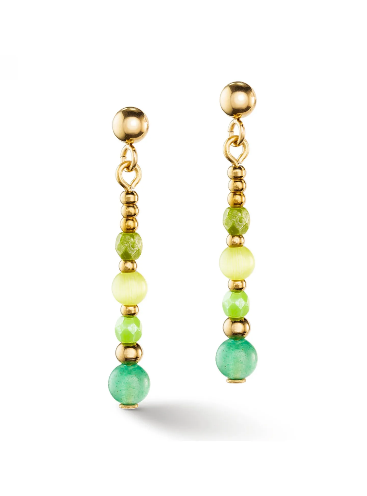 Boucles d'oreilles Coeur de Lion Princess spheres_x005f_x000D_vertes