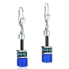 Boucles d'oreilles Coeur de Lion Géocube bleu-vert
