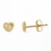 Boucles d'oreilles coeur et diamant