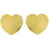 Boucles d'oreilles coeur plat or 750/1000