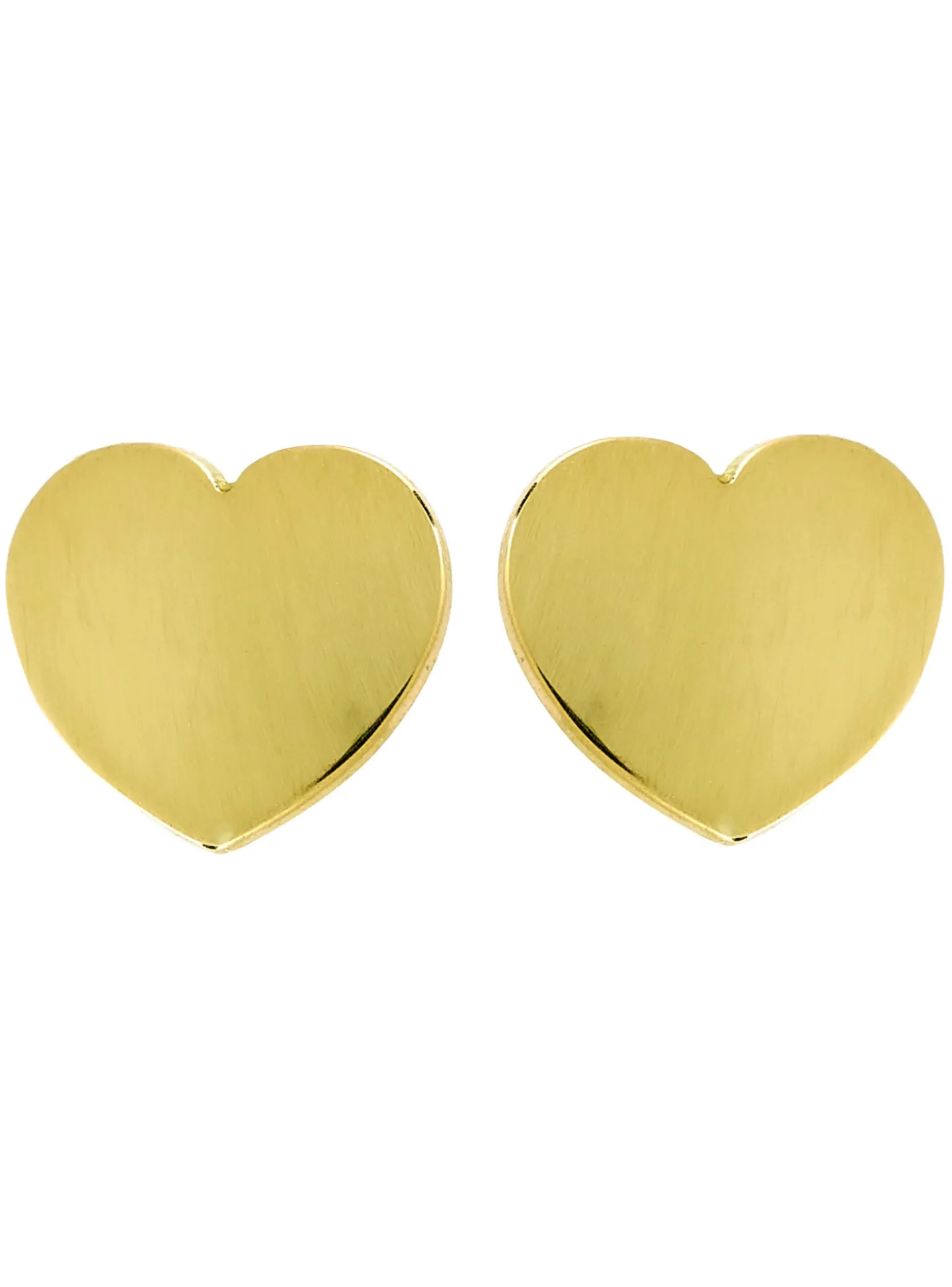 Boucles d'oreilles coeur plat or 750/1000
