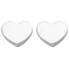 Boucles d'oreilles coeurs or blanc 18 carats