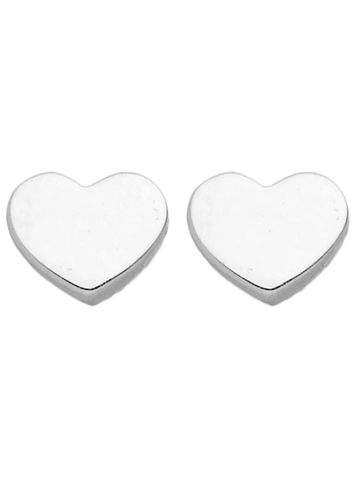 Boucles d'oreilles coeurs or blanc 18 carats