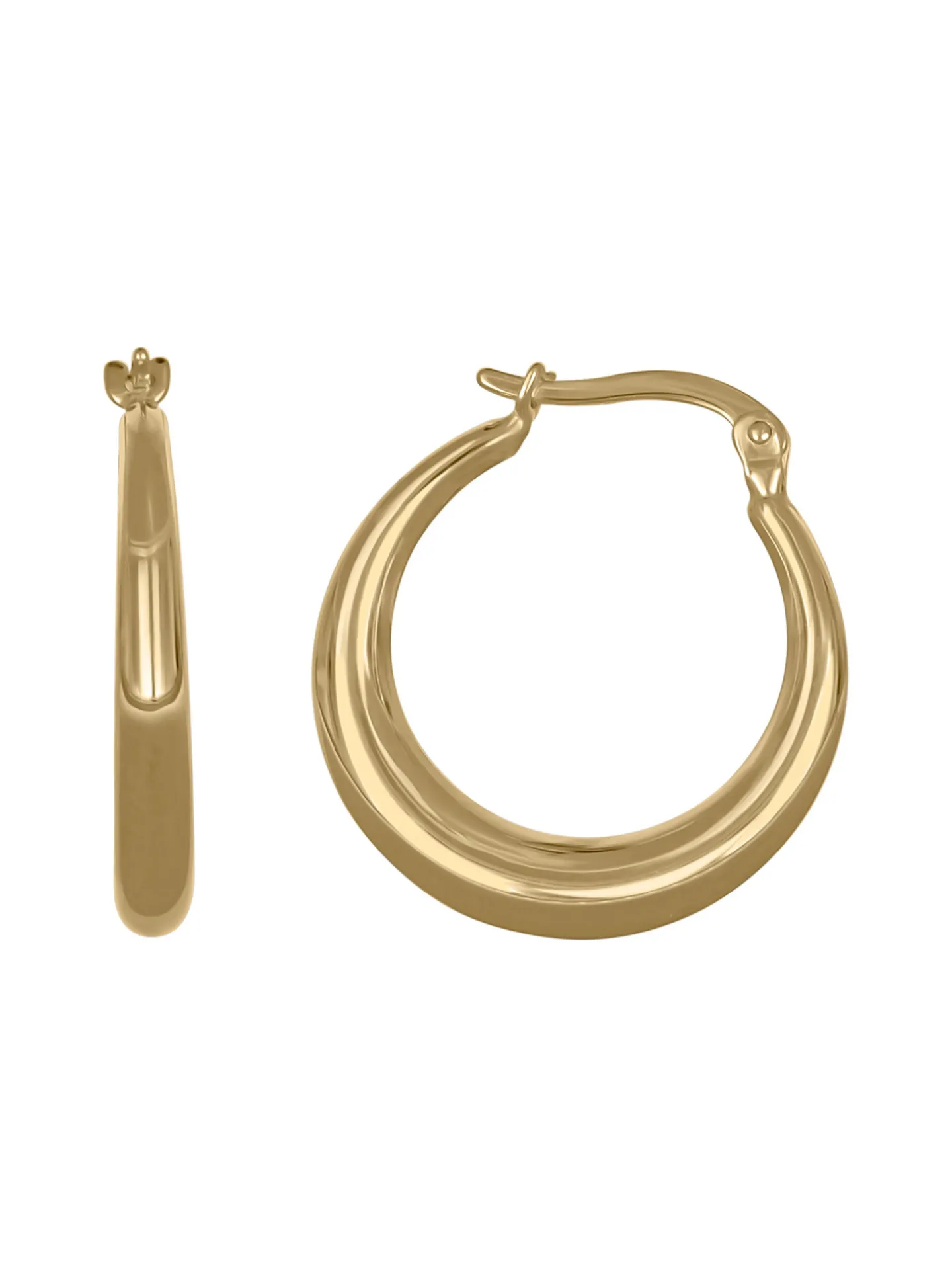 Boucles d'oreilles créoles chute or jaune 18K