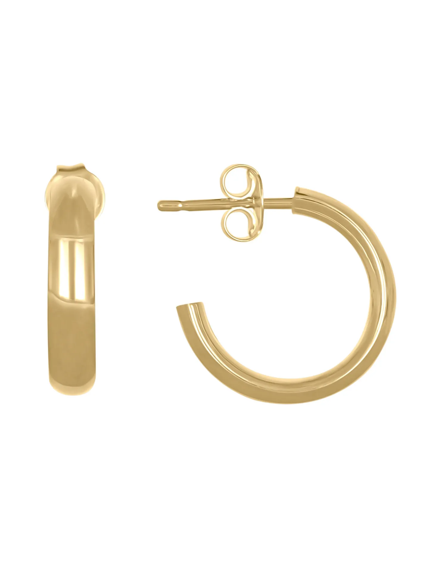 Boucles d'oreilles créoles ouvertes or jaune 18K_x005f_x000D_16 mm