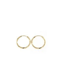 Boucles d'oreilles créoles or 18 carats martelé