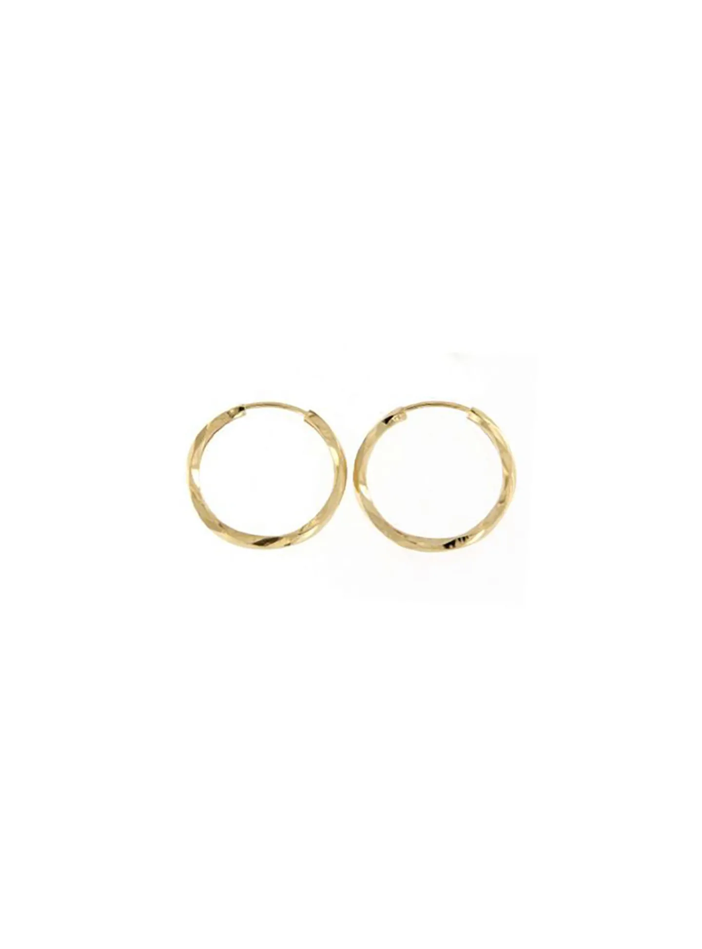 Boucles d'oreilles créoles or 18 carats martelé