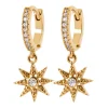 Boucles d'oreilles créoles Brillaxis étoile