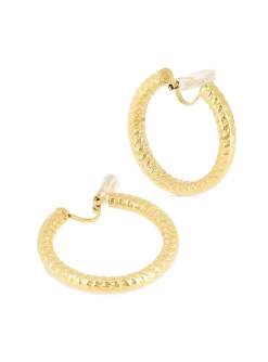 Boucles d'oreilles créoles clips Zag Bijoux Cecile_x005f_x000D_acier doré 40mm