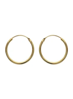 Boucles d'oreilles créoles plaqué or 25 mm