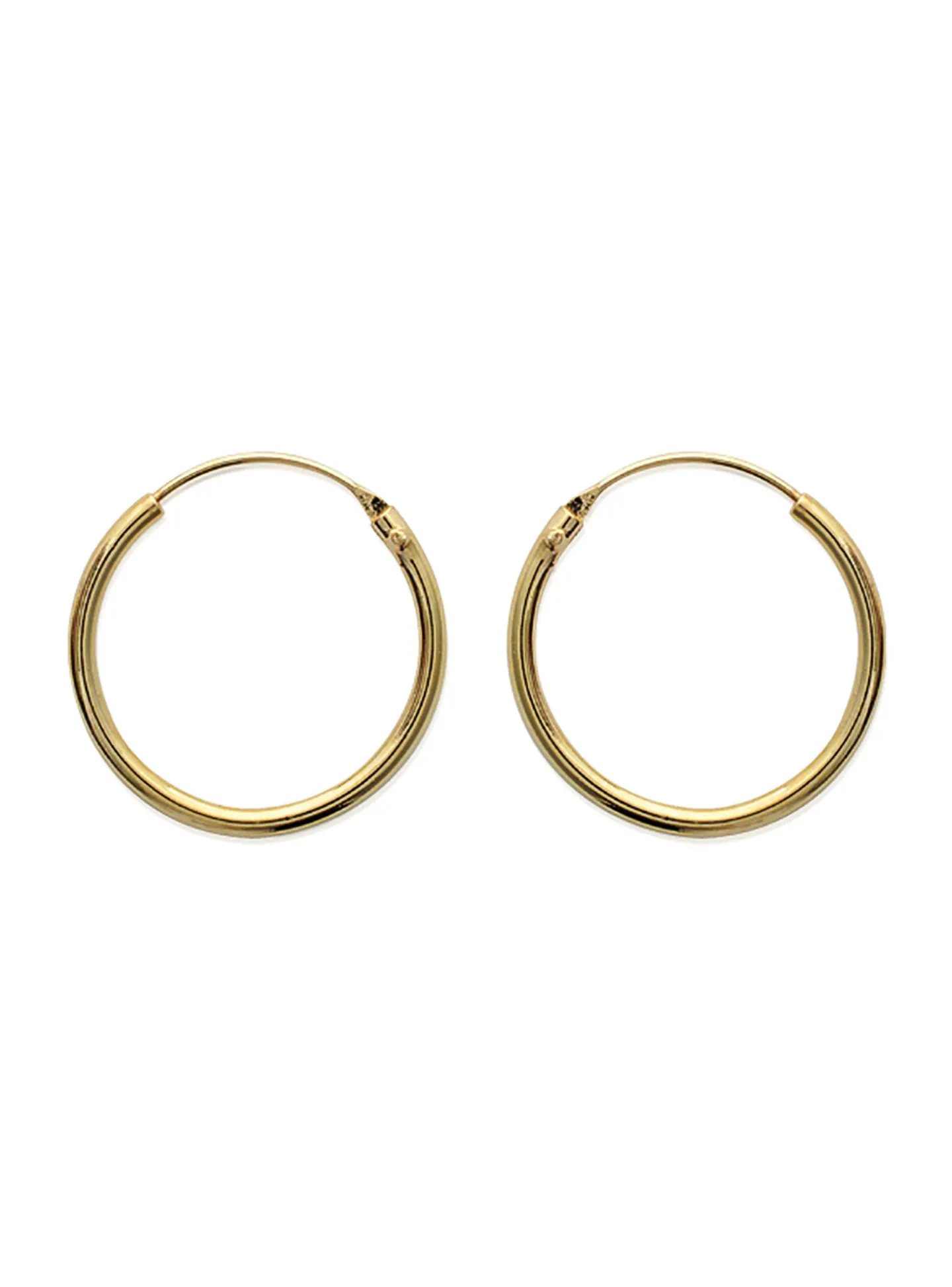 Boucles d'oreilles créoles plaqué or 25 mm