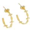 Boucles d'oreilles créoles Zag Scarlett acier doré