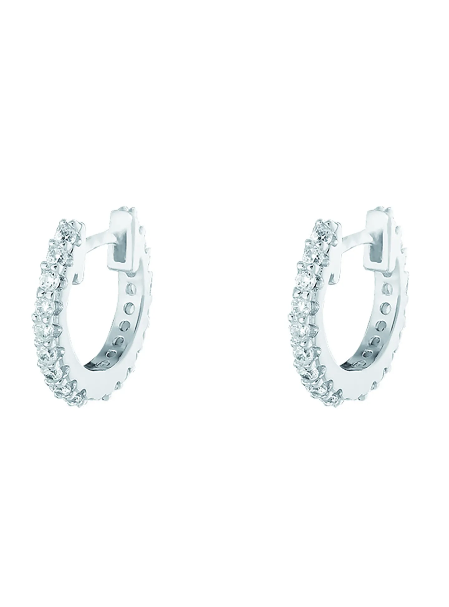 Boucles d'oreilles créoles Agatha Austral argent