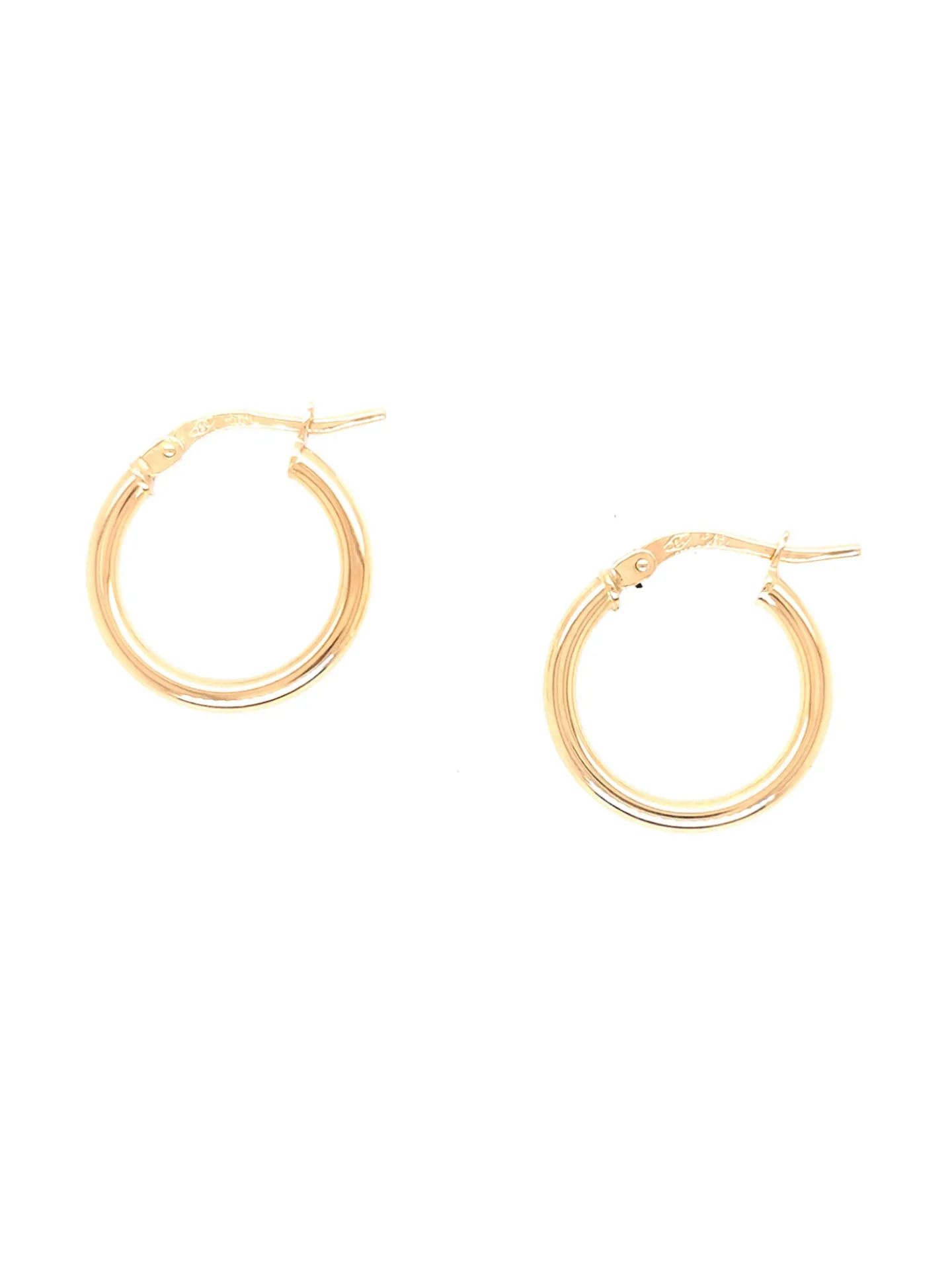Boucles d'oreilles créoles or jaune 18 carats 12 mm