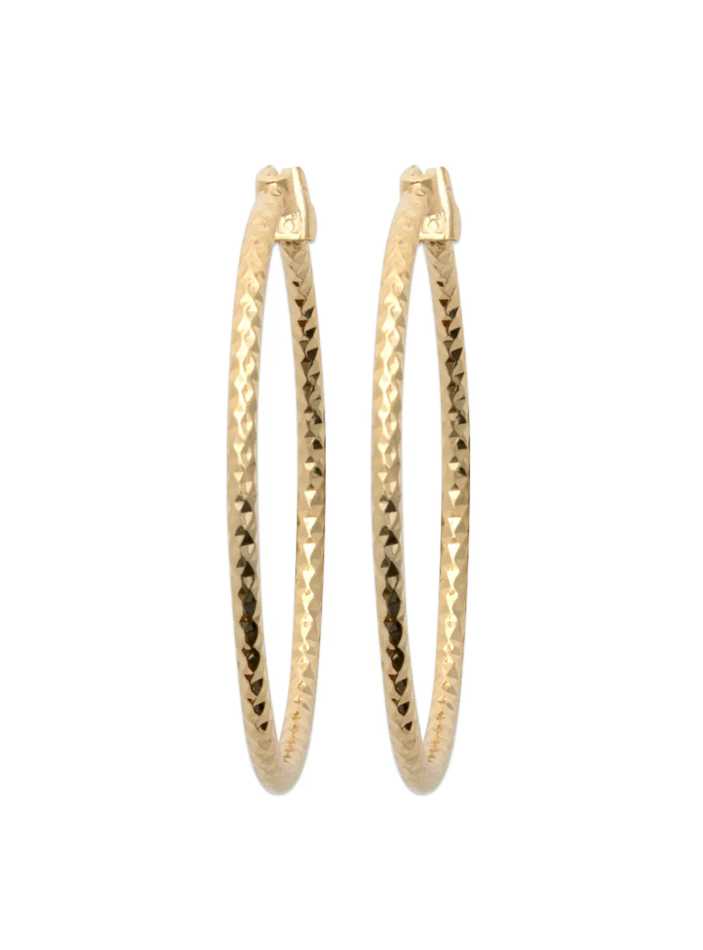 Boucles d'oreilles Créoles Brillaxis ciselées 30 mm