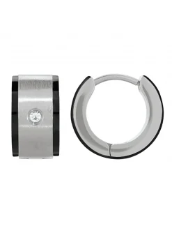 Boucles d'oreilles créoles Jourdan IOS acier oxydes